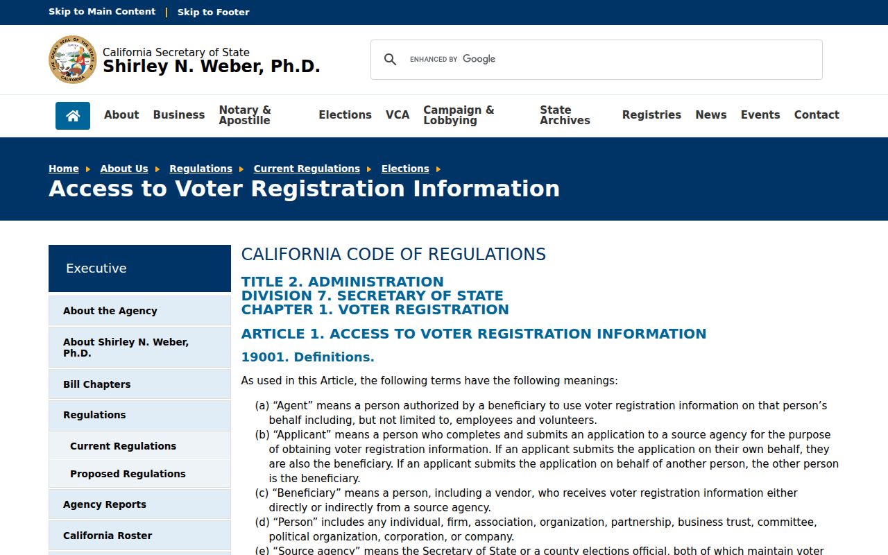 Voter registration access rules for Imperial neighbors