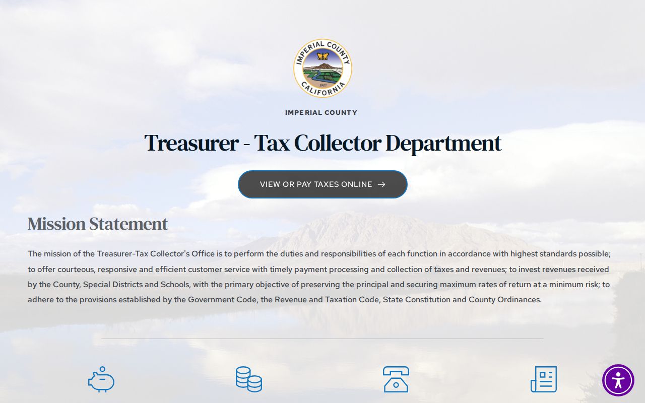 Imperial street directory County Treasurer Tax Collector portal