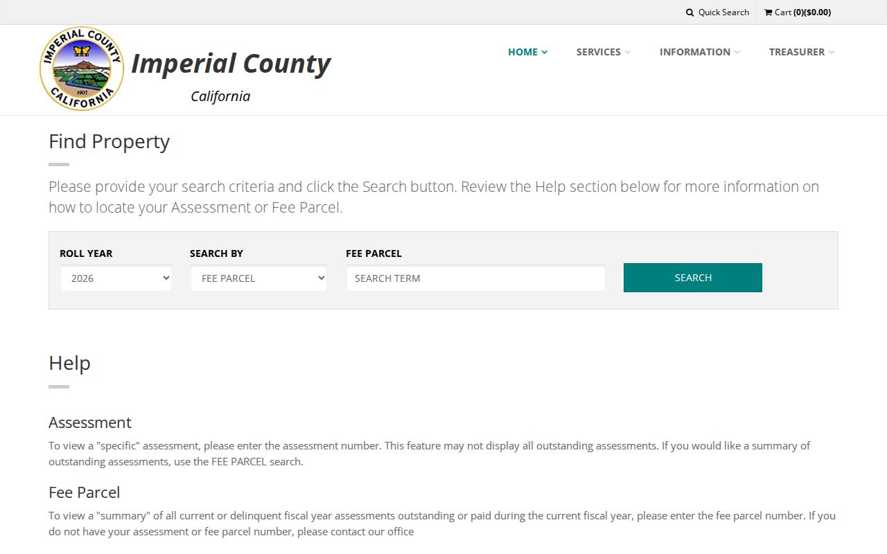 Imperial street directory tax bill search